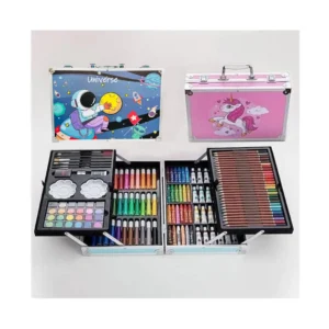 PCN 145-Piece Art Supplies Set For Kids, 2 Layers Drawing Supplies For Kids