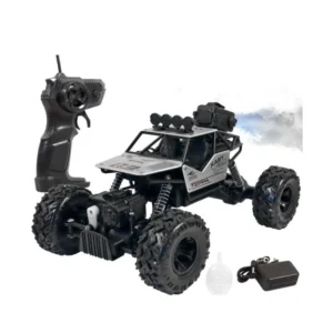 Remote Control 1:18 Rock Crawler Metal High Speed 4X4 Rechargeable Car_FNS8 With Mist and Light Effect ( Metal color and black color )